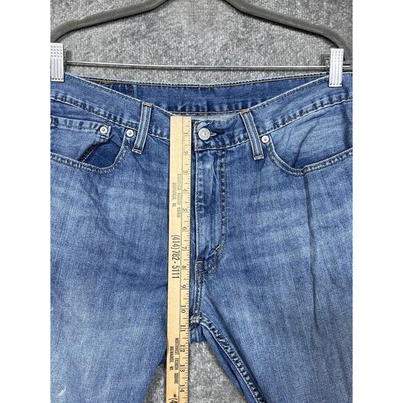 Levis 559 Jeans Mens Size 33x32 Blue Denim Straight Leg 5 Pocket Cotton - Picture 10 of 12